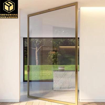 China Double Glazing Entrance PT Door 1.2m Width Custom Aluminium Sliding Doors Key Lock for sale