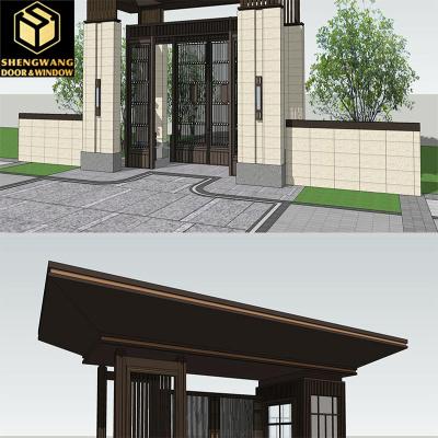 China Sapele Corrosion Resistant Aluminum Room Door Solid Core Door Soundproof for sale