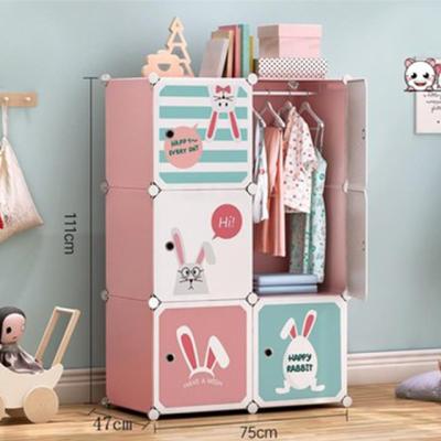 China Household DIY (Size) Plastic Cabinet Baby Wardrobe in Kids Cube Wardrobe Adjustable Modular Closet Storage for sale