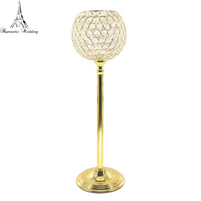 China Home Crystal Candle Holder /Acrylic Crystal Table Candlesticks Wedding Centerpiece for sale