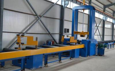 China HG-1800I PLC H Beam Production Line Beam Assembly Machine 12000KG for sale