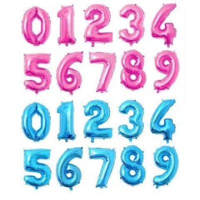 China Party Maker Supply Birthday Party Decoration 16Inch Foil Digital Balloon for sale