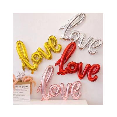 China Party Competitive Price Valentines Day Love You Letter Love Symbol Foil Balloon for sale