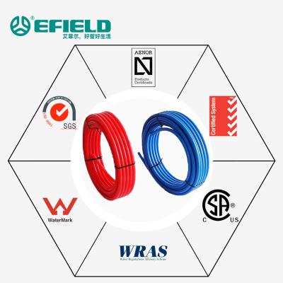 China Easy fitted 16mm insulated pex pipe with blue or red color for water supply for sale