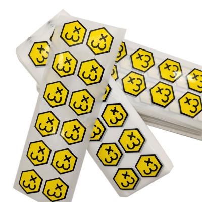 China Custom Heat Sensitive Adhesive Waterproof Packaging Label Personalized Printed Number Stickers for sale