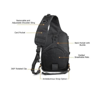 China Waterproof Tactical Assault Pack Sling Backpack Molle Waterproof Rucksack Bag Hiking Camping Travelling Backpacks Chest Bags for sale