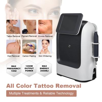 China Diodo ND Yag Pico Laser Machine Portable Tattoo Removal Beauty Whitening for sale