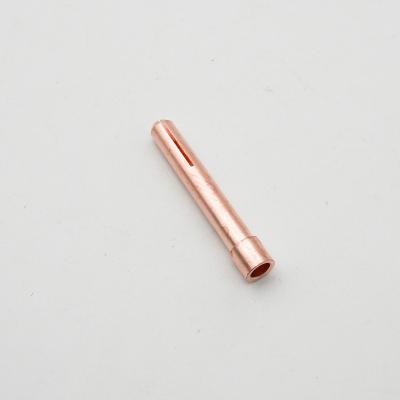 China Argon arc welding gun Welding consumables TIG Tungsten Electrode Collet TIG Welding Torch accessories Collet Purple copper Three grooves for sale