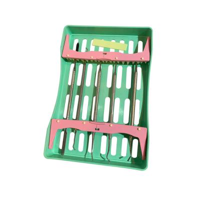 China Autoclavable up to 135°; Autoclavable Dental Tray Box for 5 or 10 Dental Instrument Tools Disinfection Box Cassette Holder for Dental Instrument for sale