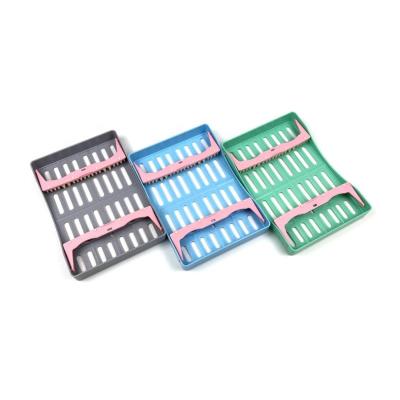China Autoclavable up to 135°; Disinfection Plastic Dental Box for Medical Sterilization Tray Autoclave Dental Instrument 5 or 10 Instrument Cassette Racks for sale