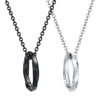 China Elegante estilo de moda Prateado de aço inoxidável pendente redondo Colar com números romanos à venda