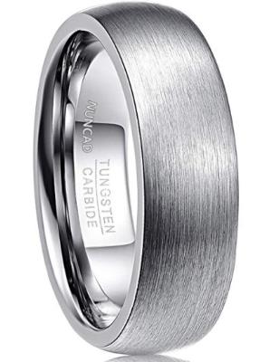 China Satin Finish Tungsten Carbide Men's wedding rings Men bands 8mm for sale
