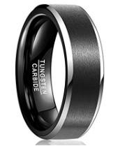 China Tungsten Wedding Ring Simple Black Tungsten Ring for Man Ring Jewelry Men Accessories for sale