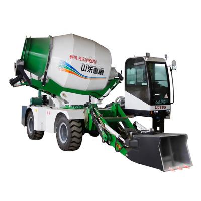 China Construction works factory price 3.5m3 self loading concrete mixer truck / concrete mixer loader truck for paving for sale