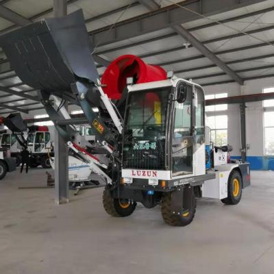 China Construction works LUZUN 2.0 Cubic Meter Automatic Cement Concrete Mixer Truck for sale