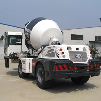 China Construction works Brand New LUZUN Design LZ3500 Mobile Self Loading Concrete Mixer Truck 3.5cbm for sale