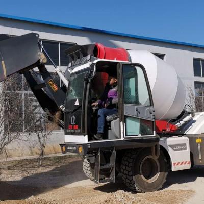 China Construction works LUZUN brand 3.5cbm new design LZ3500 cement mixer truck for sale/self loading concrete mixer truck for sale
