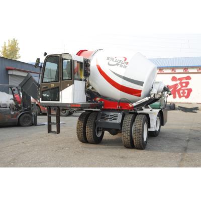 China Construction works LUZUN 3.5cbm self loading concrete mixer truck for sale