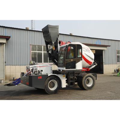 China Construction works LUZUN Small 3.5 Cubic Meter Automatic Feeding And Discharging Mobile Self Loading Mobile Concrete Mixer Truck for sale