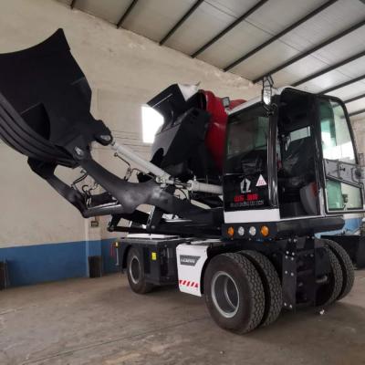 China Construction works LUZUN 3.5cbm Diesel Concrete Mixer / Self Loading Mobile Mixers For Highway Engineering for sale