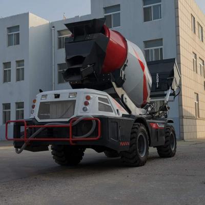China Construction works new design mobile automatic feeding cement concrete mixer 4cbm with LUZUN brand for sale