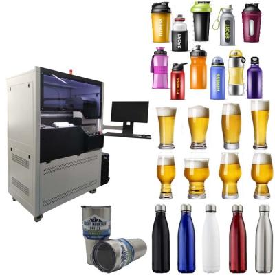 China Building Material Stores High Speed Round Rotary Cylinder Printer Tumbler Cone Water Bottle Printing Perfume Bottle UV Printer for sale