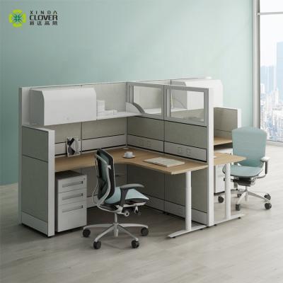 China Flexible Combination Bespoke Modern Office Desks Office Furniture Cubicle Workstation Partition for sale