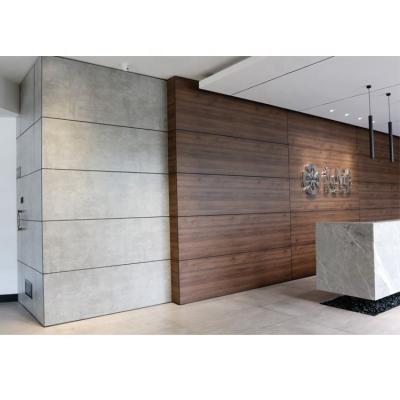 China Durable Wood Panel Partition Wall Design High End Wood Wall For Commercial Space for sale
