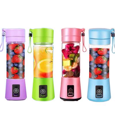 China Multifunctional Fresh Electric Fruit 6 Blade USB Rechargeable Portable Mini Fruit Juicer Blender for sale