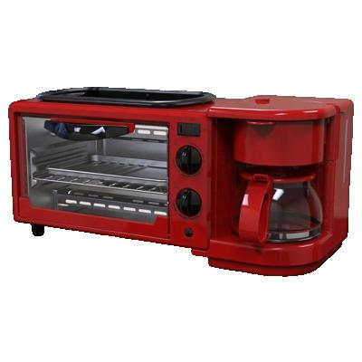 China Best Home Appliance 3-in-1 Vertical Breakfast Maker Product 2021small with Oven Coffee Maker Frying Pan for sale