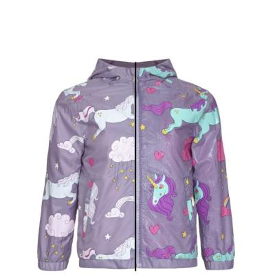 China Single-person Rainwear Factory Supply Unicorn Magic Color Changing Raingear Colorful Cute Print Kids Children Rainwear in Stock for sale