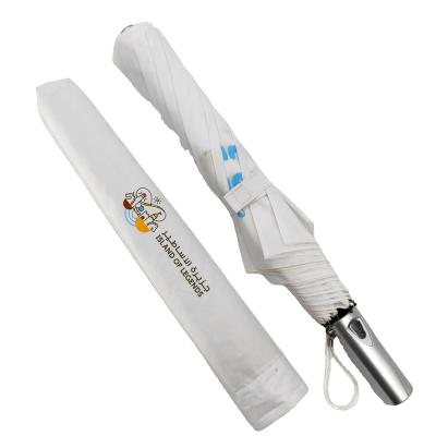 China White Light Cute Automobile Opening Umbrella 2 Times White for sale