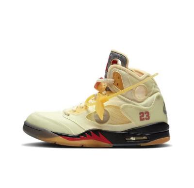 China Breathable Lightweight Durable Sport 2022 High Top Basketball Men Air Cushion Shoes Sports Mens Comfortable Breathable Retro Sneakers Chaussures Homme Aj 5 for sale