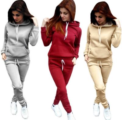 China 2021 Custom Logo Printed Solid Color Womens Hoodie Sweatshirts Breathable Thick Striped Thermal Tops And Short Sets 2 Pieces Outfit ZJ319 for sale