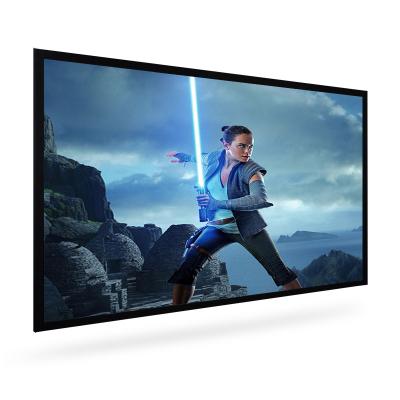 China 100inch Fixed Frame Projector Screen 6.5cm Border Floating Aluminum Alloy For Home Theater Office Meeting for sale