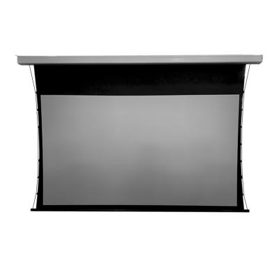China High Class 100inch Electric Motorized Tab Tension ALR Projection Screen For Long Throw Projectors for sale