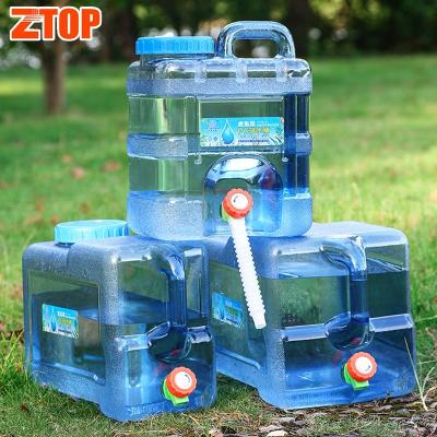 China Hot Selling 7.5L 10 Liter Viable 15L Blue Plastic 20 Liter Camping Drinking Water Container With Tap for sale