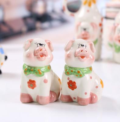 China Sustainable Hot Selling Amazon Ceramic Salt And Pepper Shakers Sets for sale