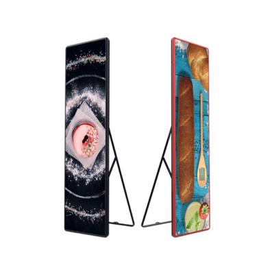 China New indoor led poster screen hd P3mm indoor led advertising screen led mirror panel stand poster display pantalla for sale