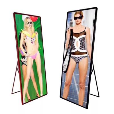 China HD P2.5mm Indoor Ultra Thin Indoor Advertising POS Poster Screen Led Display Mirror Screen Led Billboard Sign for sale