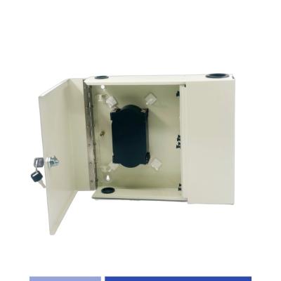 China 24 Port Fiber Wall Box Indoor design for LC/SC Adapter 24 Core Fiber enclosure with double door unloaded for sale