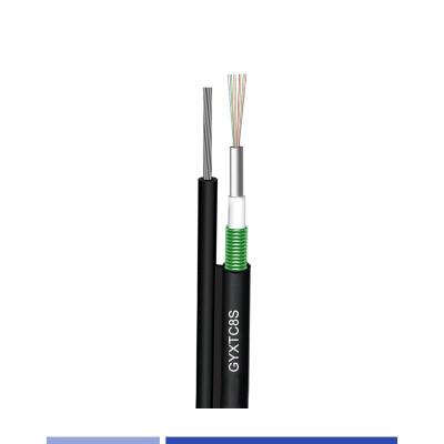 China 2 Fiber Singlemode 9/125um Aerial Fiber Drop Cable PE Jacketed GYXTC8S for sale