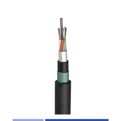 China 48 Core Direct Burial Fiber Cable Singlemode OS2 Double Armored PE GYTA53 Outdoor Fiber Optic Cable for sale