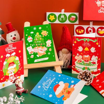 China Newest Gift Christmas Series Blank Card Envelope Greeting Greeting Card for sale
