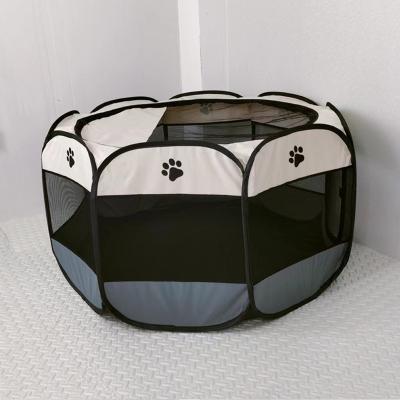 China Collapsible Nylon Cat Litter Carrier Dog Delivery Room Pet Oxford Cloth Tent Barrier for sale
