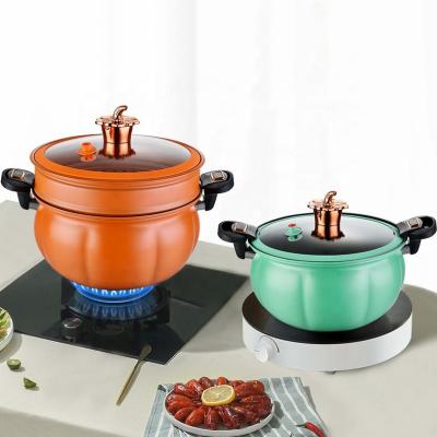 China 8l Large Capacity Iron Micro Pressure Cooking Pot Maifan Stone Non Stick Coating for sale