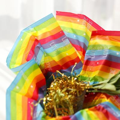 China Recycled Materials Wholesale 2022 New Design BllalaLab Rainbow Pattern Gift Wrapping Tissue Paper For LGBT Pride Clothes Packaging Gift Box Gay for sale
