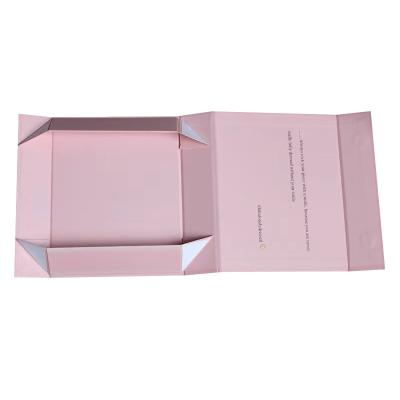 China Recycled Materials Paper Boxes Custom Pink Folding Gift Printed Cardboard Packaging Boxes for sale