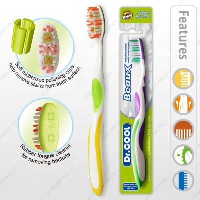 China Plastic & Rubber Adult's Dental Teeth Whitening Eco-Friendly Biodegradable Manual Toothbrush with BRC CE Certificate for sale