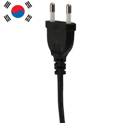China Customization 2.5A 250V Korea Standard laptop electric ac Power Cable 2pin hair dryer Plug cords for sale